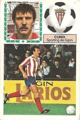 Liga 83-84. Cundi (Sporting de Gijón). Ediciones Este.