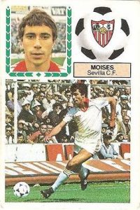 Liga 83-84. Moises (Sevilla C.F.). Ediciones Este.
