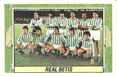 Liga 84-85. Alineación Real Betis (Real Betis). Ediciones Este.