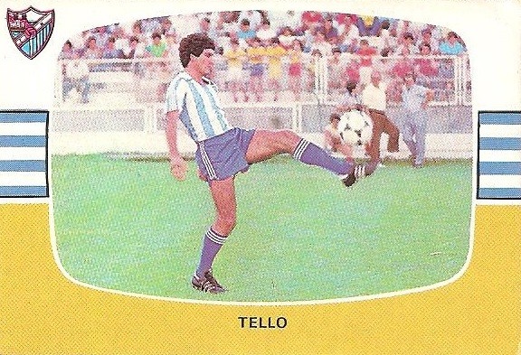 Liga 84-85. Fichaje Nº 19 B Tello (C.D. Málaga). Cromos Cano.