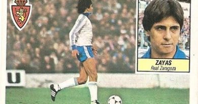 Liga 84-85. Zayas (Coloca por Morgado) (Real Zaragoza). Ediciones Este.