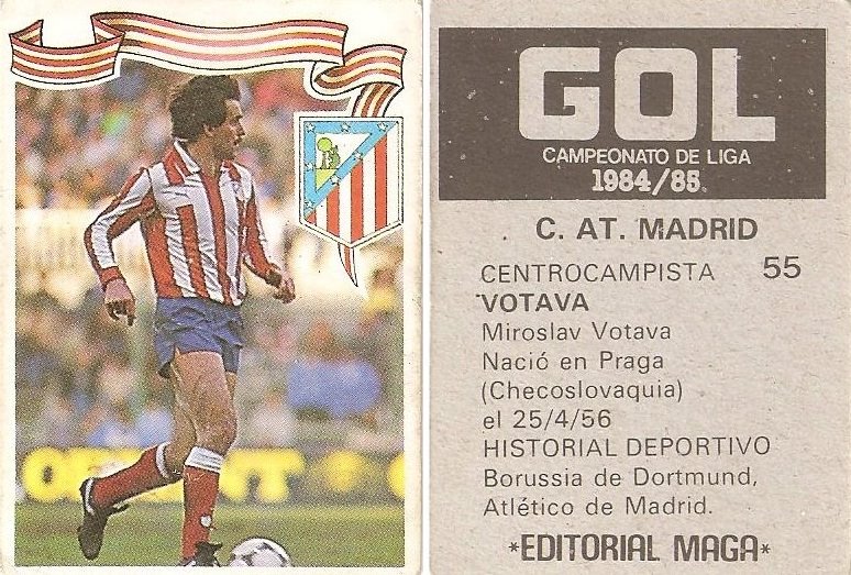 Gol. Campeonato de Liga 1984-85. Votava (Atlético de Madrid). Editorial Maga.