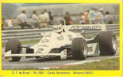 Grand Prix Ford 1982. Carlos Reutemann (Williams). (Editorial Danone).