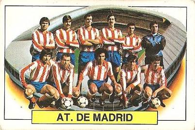 Liga 83-84. Alineación Atlético de Madrid (Atlético de Madrid). Ediciones Este.