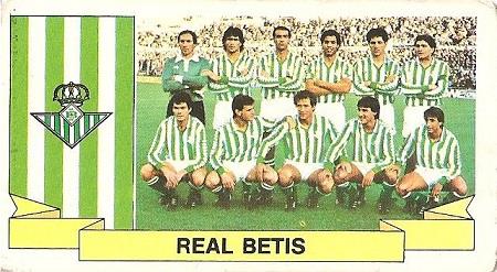 Liga 85-86. Alineación Real Betis (Real Betis). Ediciones Este.