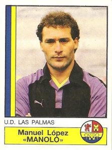 Fútbol 87. Manolo (U.D. Las Palmas). Ediciones Panini.