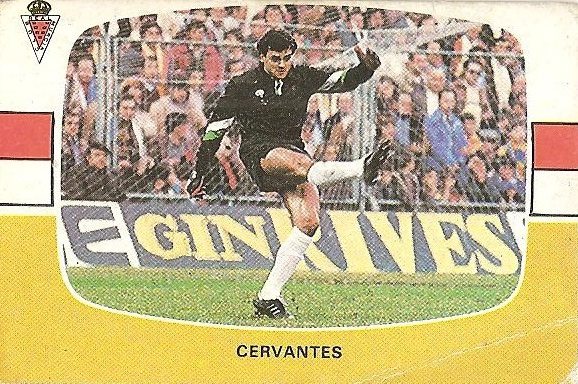 Liga 84-85. Cervantes (Real Murcia). Cromos Cano.