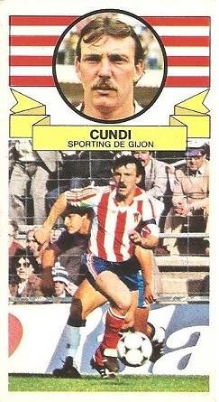 Liga 85-86. Cundi (Real Sporting de Gijón). Ediciones Este.