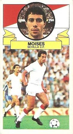 Liga 85-86. Moises (Sevilla C.F.). Ediciones Este.