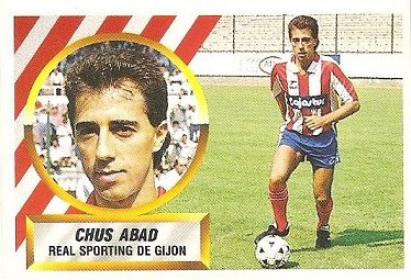 Liga 88-89. Chus Abad (Coloca por Cabrera) (Real Sporting de Gijón). Ediciones Este.
