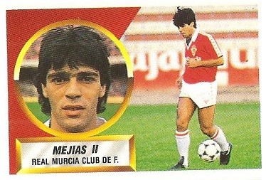Liga 88-89. Mejías II (Real Murcia). Ediciones Este.