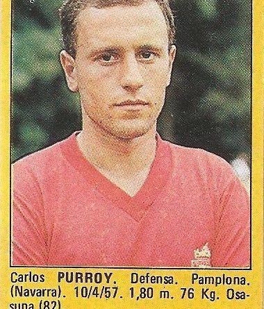 Super Fútbol 85. Purroy (Club Atlético Osasuna). Super Cromos Rollán.
