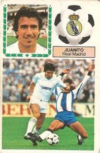 Liga 83-84. Juanito (Real Madrid). Ediciones Este.