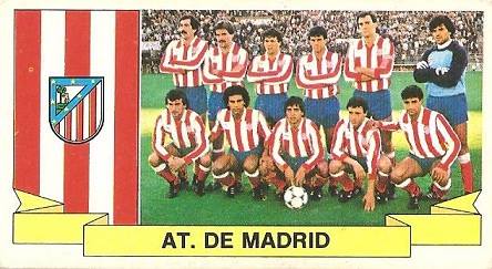 Liga 85-86. Alineación Atlético de Madrid (Atlético de Madrid). Ediciones Este.