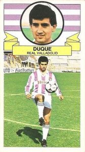 Liga 85-86. Duque (Real Valladolid). Ediciones Este.