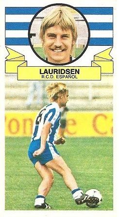 Liga 85-86. Lauridsen (R.C.D. Español). Ediciones Este.