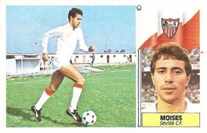 Liga 86-87. Moisés (Sevilla C.F.). Ediciones Este.