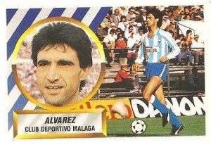 Liga 88-89. Fichaje Nº 24 Álvarez (C.D. Málaga). Ediciones Este.
