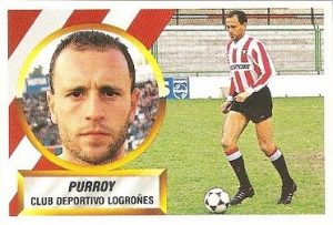 Liga 88-89. Purroy (C.D. Logroñés). Ediciones Este.