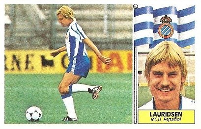 Liga 86-87. Lauridsen (R.C.D. Español). Ediciones Este.
