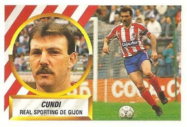 Liga 88-89. Cundi (Real Sporting de Gijón). Ediciones Este.