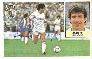 Liga 84-85. Juanito (Real Madrid). Ediciones Este.