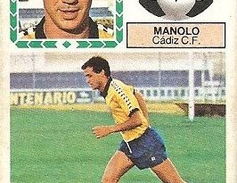 Liga 83-84. Fichaje Nº 21 Manolo (Cádiz C.F.). Ediciones Este.