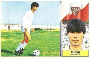 Liga 86-87. Choya (Sevilla C.F.). Ediciones Este.