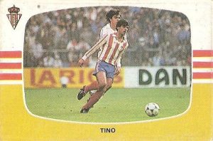 Liga 84-85. Tino (Real Sporting de Gijón). Cromos Cano.