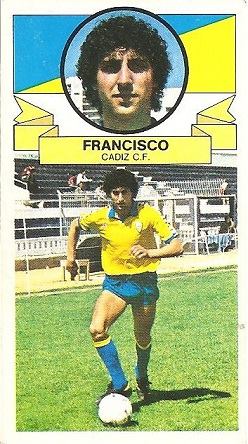 Liga 85-86. Francisco (Coloca por Vilches y López) (Cádiz C.F.). Ediciones Este.
