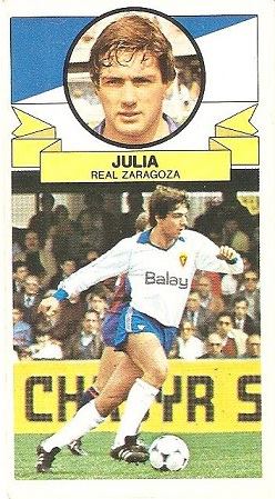 Liga 85-86. Juliá (Coloca por Moreno) (Real Zaragoza). Ediciones Este.