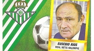 Liga 88-89. Eusebio Ríos (Real Betis). Ediciones Este.