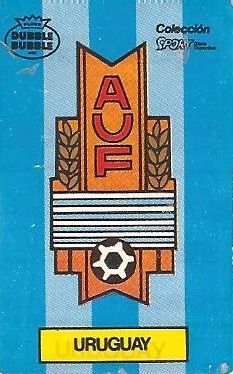 Mundial 1986. Escudo Uruguay (Uruguay). Ediciones Dubble Dubble.