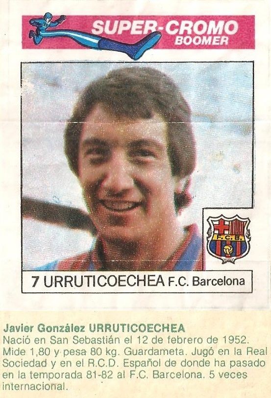 Liga 83-84. Urruti (F.C. Barcelona). Ediciones Este.
