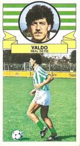 Liga 85-86. Valdo (Real Betis). Ediciones Este.