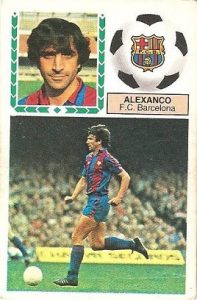 Liga 83-84. Alexanco (F.C. Barcelona). Ediciones Este.