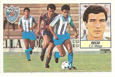 Liga 84-85. Recio (C.D. Málaga). Ediciones Este.