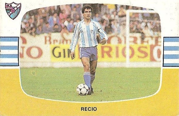 Liga 84-85. Recio (C.D. Málaga). Cromos Cano.