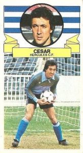 Liga 85-86. César (Hércules C.F.). Ediciones Este.