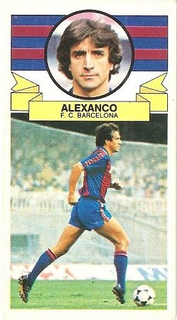 Liga 85-86. Alexanco (F.C. Barcelona). Ediciones Este.
