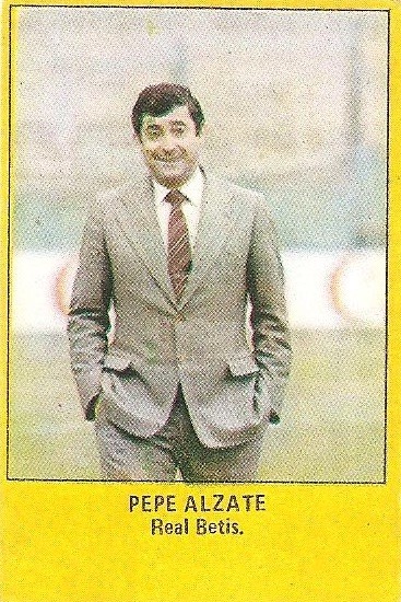 Super Fútbol 85. Pepe Alzate (Real Betis). Super Cromos Rollán.