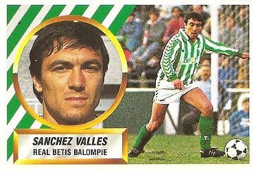 Liga 88-89. Sánchez Vallés (Real Betis). Ediciones Este.