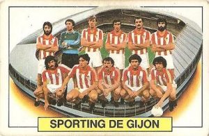 Liga 83-84. Alineación Sporting de Gijón (Sporting de Gijón). Ediciones Este.