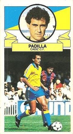 Liga 85-86. Padilla (Cádiz C.F.). Ediciones Este.