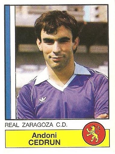 Fútbol 87. Cedrún (Real Zaragoza). Ediciones Panini.