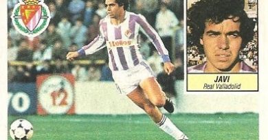 Liga 84-85. Javi (Real Valladolid). Ediciones Este.