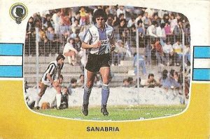 Liga 84-85. Sanabria (Hércules C.F.). Cromos Cano.