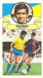 Liga 85-86. Escobar (Cádiz C.F.). Ediciones Este.