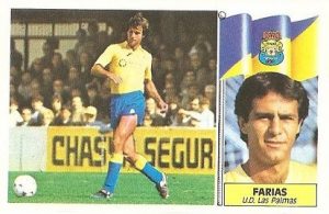 Liga 86-87. Farias (U.D. Las Palmas). Ediciones Este.