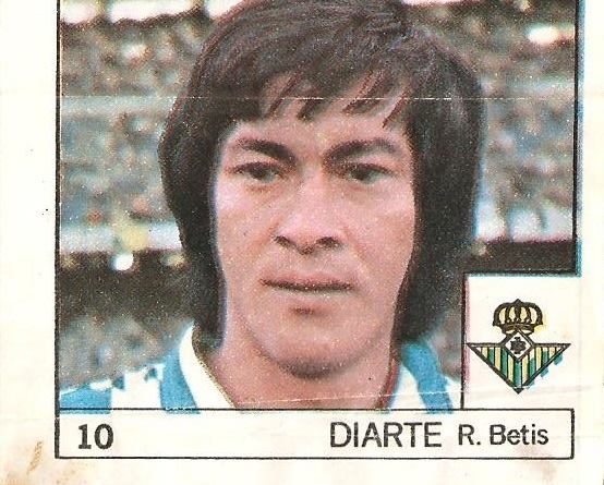Super Cromos Los Mejores del Mundo (1981). Diarte (Real Betis). Chicle Fútbol Boomer.